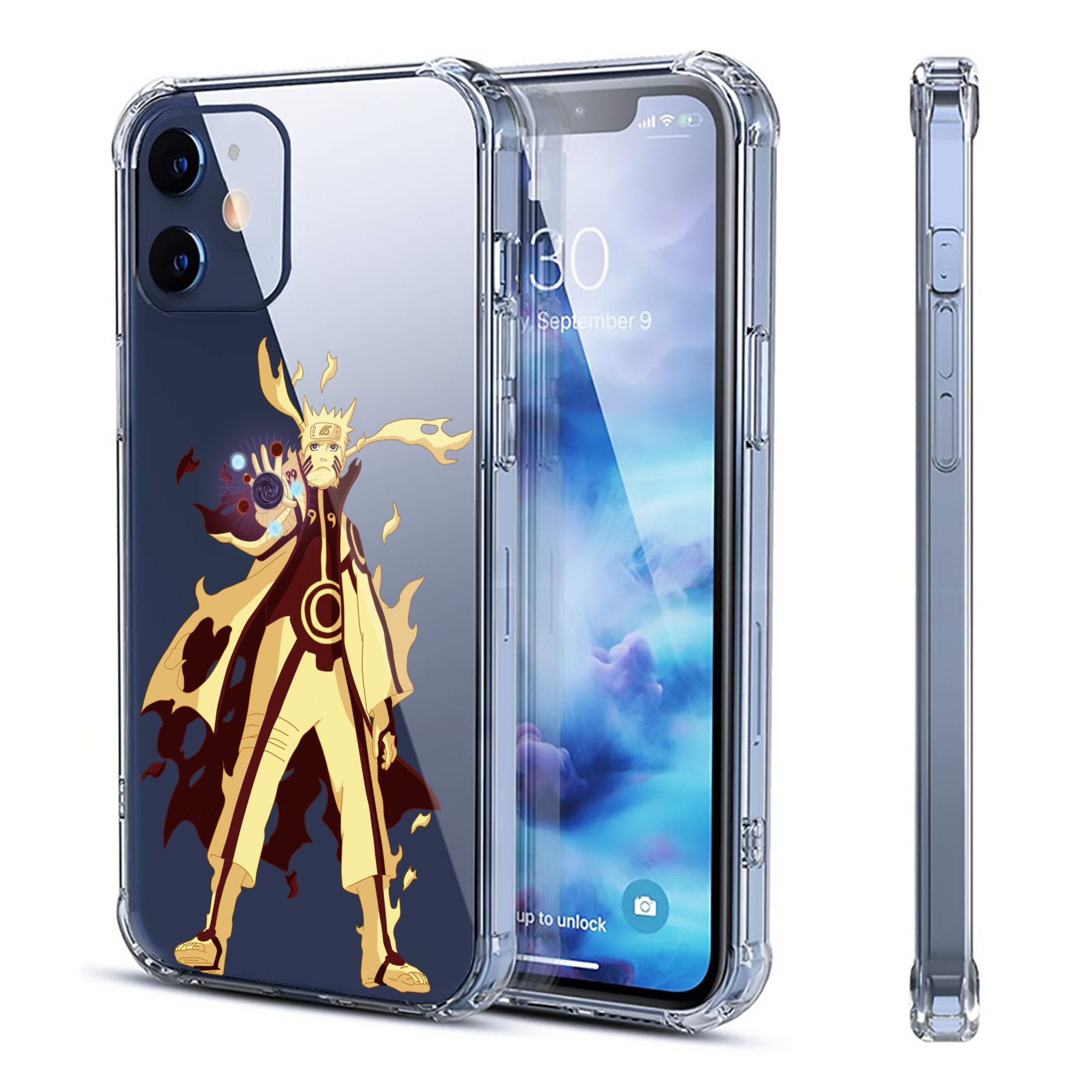 （画像用） NARUTO -ナルト- うずまき ナルト Uzumaki Naruto 【iPhone 12シリーズ対応】透明スマホケース（クリアソフトケース）